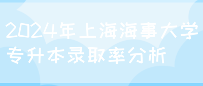 2024年上海海事大学专升本录取率分析