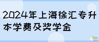2024年上海徐汇专升本学费及奖学金