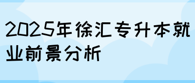 2025年徐汇专升本就业前景分析(图1)