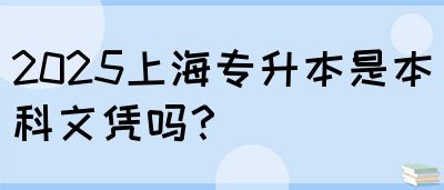 2025上海专升本是本科文凭吗？