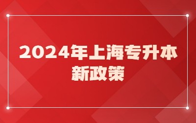 2024年上海专升本新政策